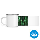 Кружка металлическая белая (круговая запечатка)