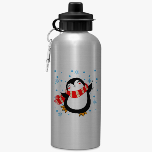 Бутылка с карабином (500 мл) Веселый пингвин