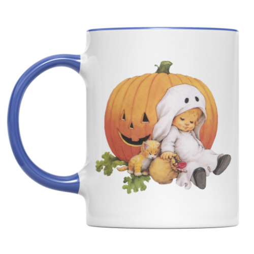 Кружка с принтом Под тыквой