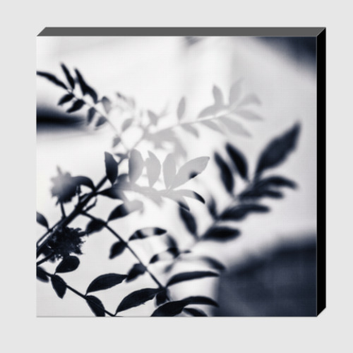 Холст с принтом Black leaves