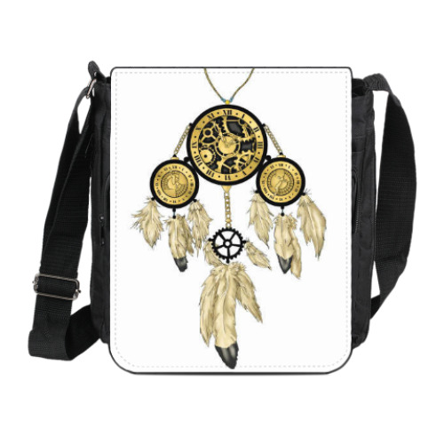 Сумка на плечо (мини-планшет) с принтом Ловец снов часы