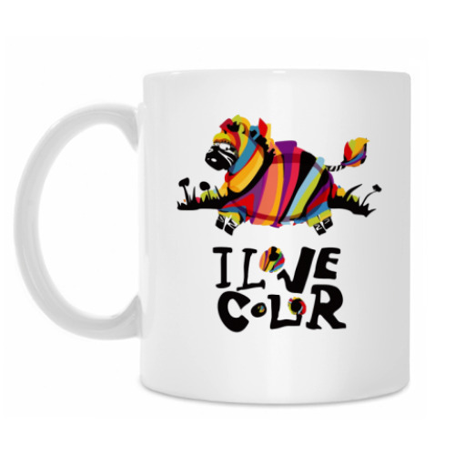 Кружка с принтом I love color