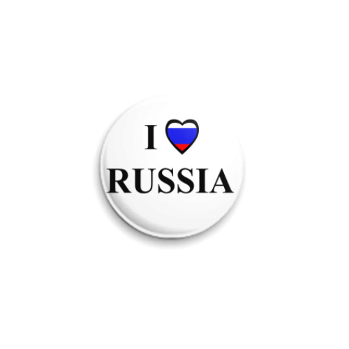 Значок 25мм с принтом  russia