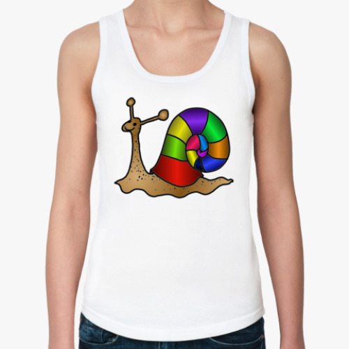 Женская майка с принтом Улитка