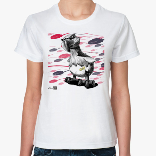 Классическая футболка с принтом орёл