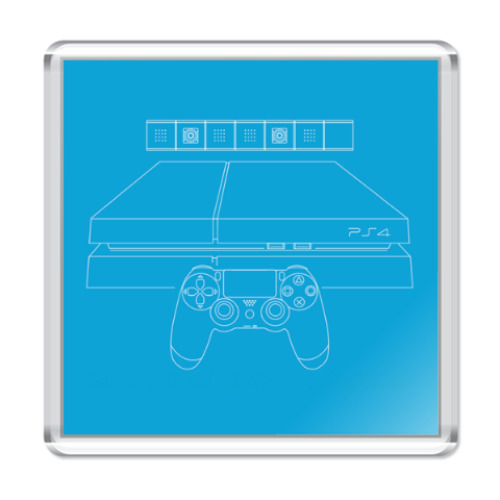 Магнит с принтом PlayStation