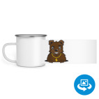 Кружка металлическая белая (круговая запечатка)