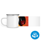 Кружка металлическая белая (круговая запечатка)