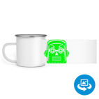 Кружка металлическая белая (круговая запечатка)