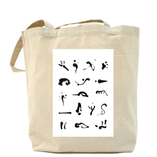 Сумка шоппер с принтом «Знаки»