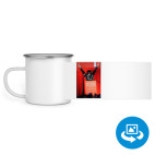 Кружка металлическая белая (круговая запечатка)