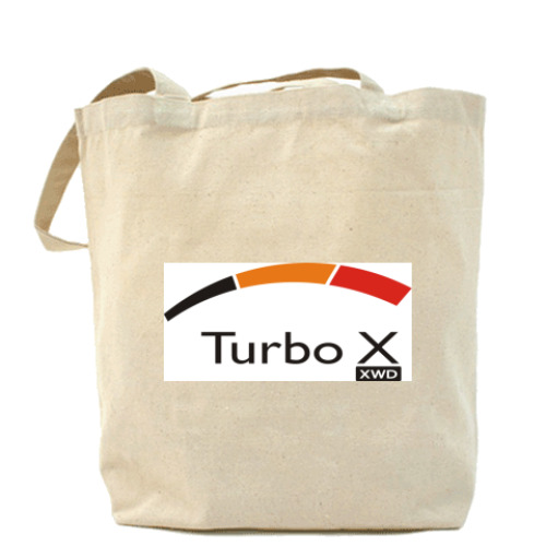 Сумка шоппер с принтом TURBO-X