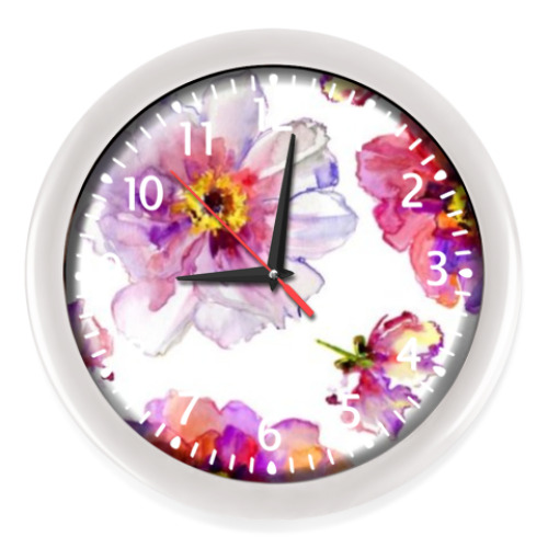 Настенные часы цветы