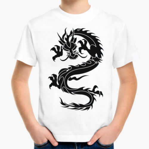 Детская футболка с принтом Дракон