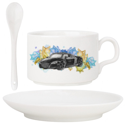 Кофейный набор с принтом С Днем Рождения!!!