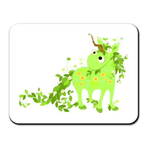 Коврик для мыши с принтом Весенний единорог