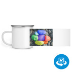 Кружка металлическая белая (круговая запечатка)