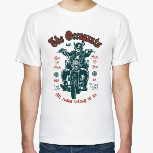 Футболка The Occupants Skull Biker white