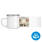 Кружка металлическая белая (круговая запечатка)