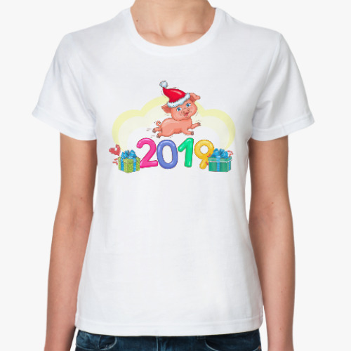 Классическая футболка Год желтой свиньи 2019