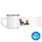 Кружка металлическая белая (круговая запечатка)