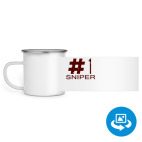 Кружка металлическая белая (круговая запечатка)