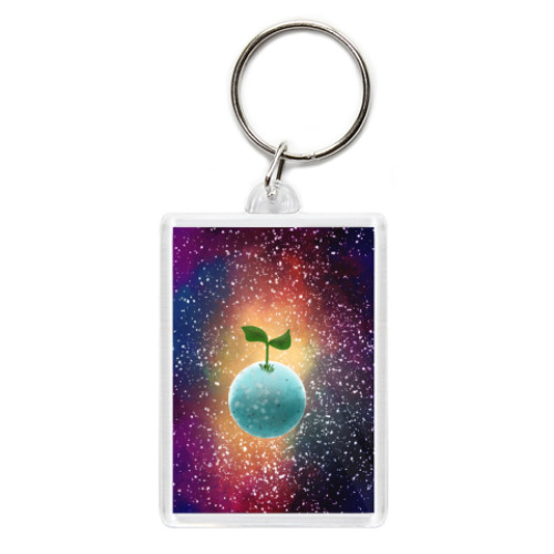 Брелок с принтом Фантастика, будущее, планета, экология