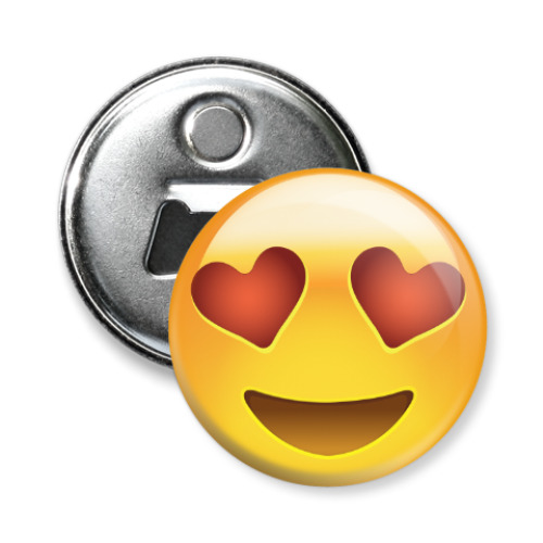 Магнит-открывашка Emoji Смайл: Влюбленный