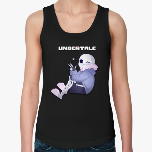 Женская майка с принтом Undertale Sans