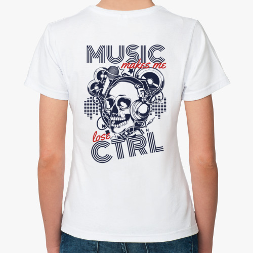 Классическая футболка Музыка заставляет меня терять