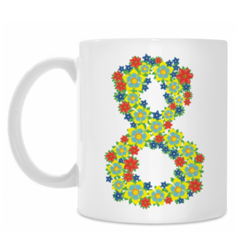 Кружка с принтом 8 марта