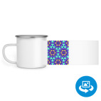 Кружка металлическая белая (круговая запечатка)