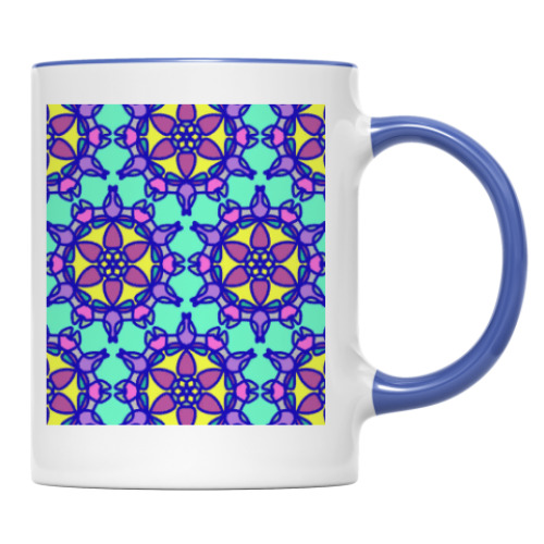 Кружка с принтом Цветок в кольце