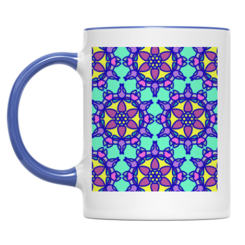 Кружка с принтом Цветок в кольце