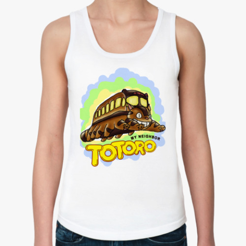 Женская майка с принтом котобус