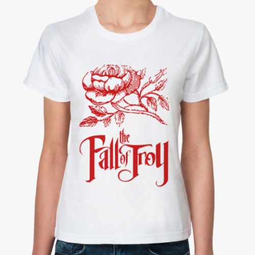 Классическая футболка с принтом TFOT rose