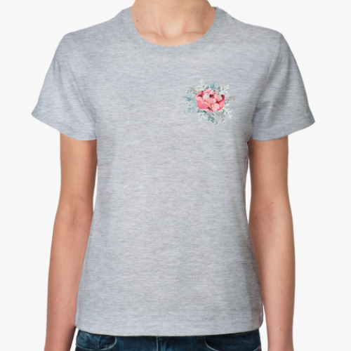 Женская футболка Акварельный цветок