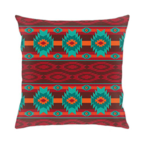 Подушка с принтом навайо паттерн