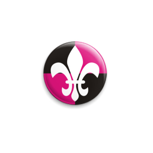 Значок 25мм с принтом  'Fleur-de-lys'