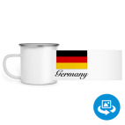 Кружка металлическая белая (круговая запечатка)