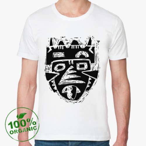 Футболка из органик-хлопка с принтом Mask #VIII