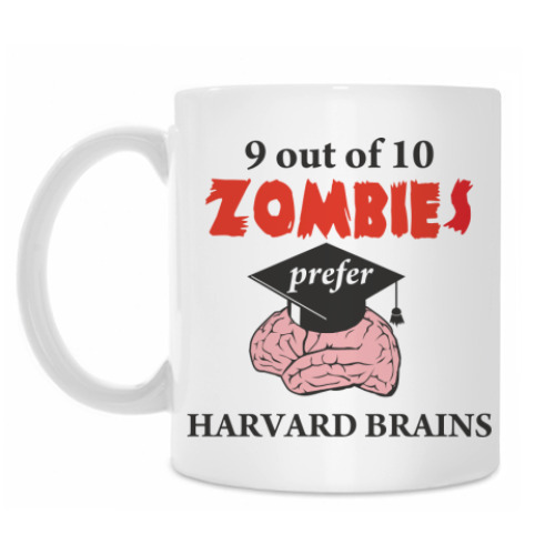 Кружка с принтом Harvard brains