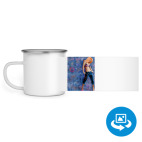 Кружка металлическая белая (круговая запечатка)