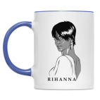 Двухцветная кружка Rihanna