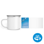 Кружка металлическая белая (круговая запечатка)