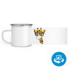 Кружка металлическая белая (круговая запечатка)