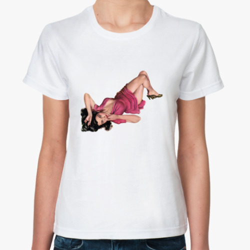 Классическая футболка с принтом Кэт