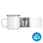 Кружка металлическая белая (круговая запечатка)