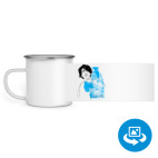 Кружка металлическая белая (круговая запечатка)