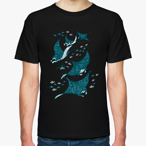 Футболка с принтом Морские скаты